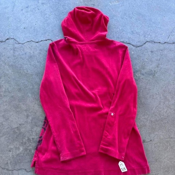 Vintage Women's red Y2K half zip - Picture 3 of 4